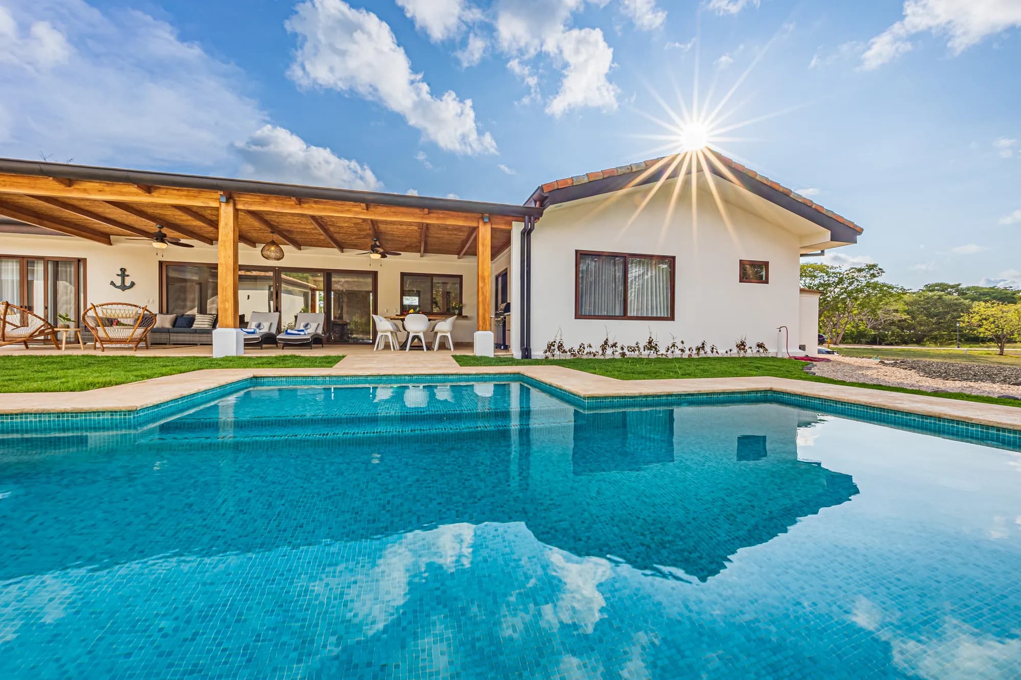 Casa Samay — the pool in front of the covered terrace
